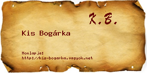 Kis Bogárka névjegykártya